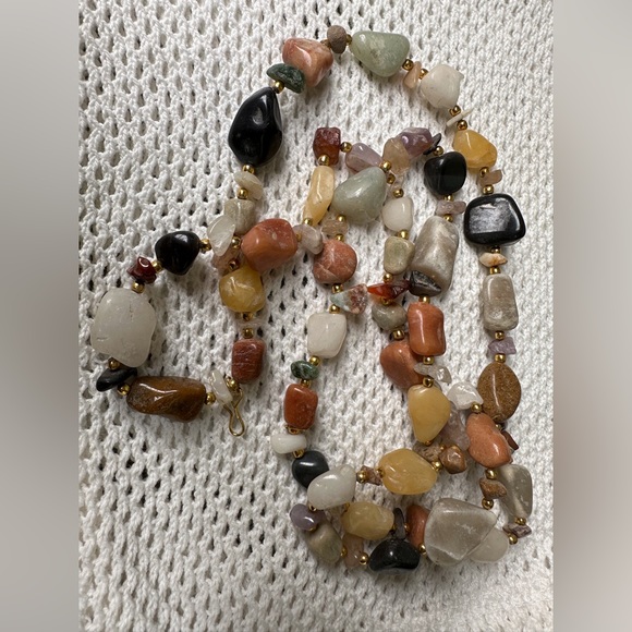 Natural mixed maxi stones necklace - Picture 2 of 7